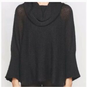 Wooden Ships Cowl Neck Ruana Bell Sleeve Sweater Size M/L